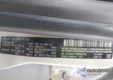 2021 Jeep Renegade Trailhawk 4X4 from USA, damaged, VIN ZACNJDC17MPM95762